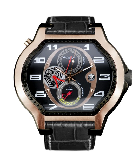 Replica DeLaCour City Ego Weekly Ti/PVD/Rose Gold WATP0044-1217 Replica Watch